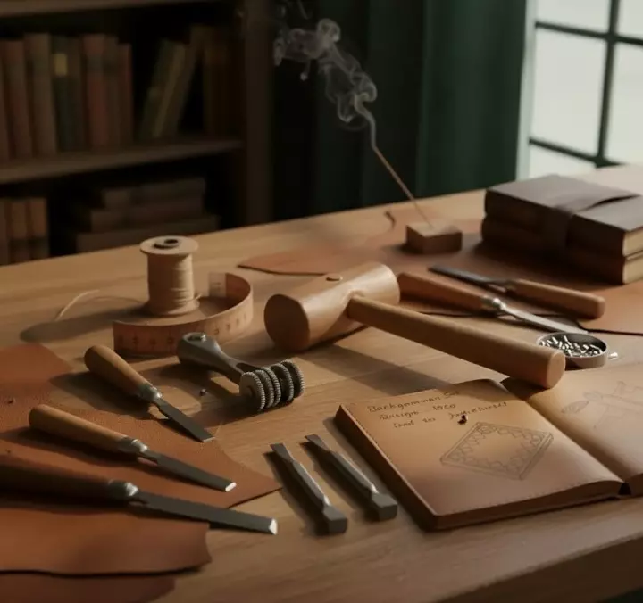 Vintage Leatherworking Tools and Ruler